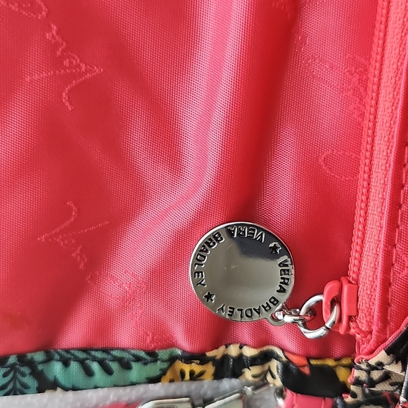 Vera Bradley Concert Clutch Crossbody or Wristlet Frill Happy Snails Pink Black - Picture 9 of 9